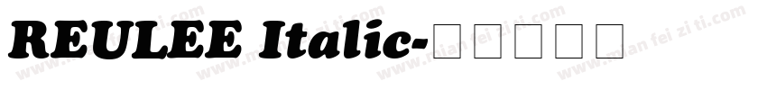 REULEE Italic字体转换